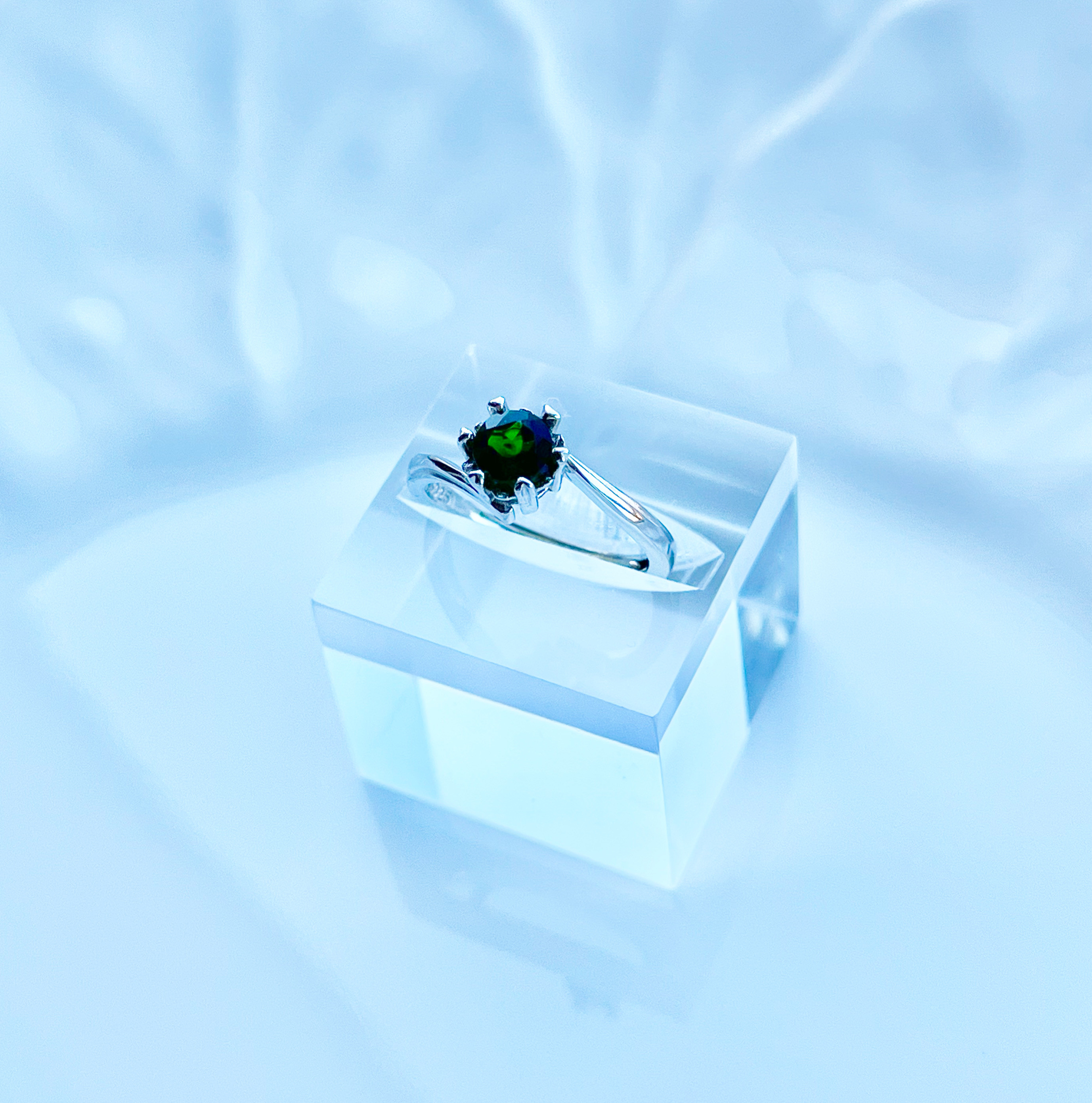 silver925クロムトルマリン☆*:.｡. アルタネイトリング【天然石Mサイズ】