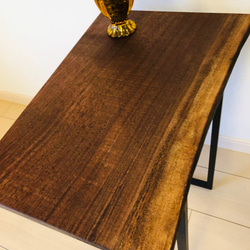 サイドテーブル　ブラックウォールナット　一枚板　コーヒーテーブル 1枚目の画像