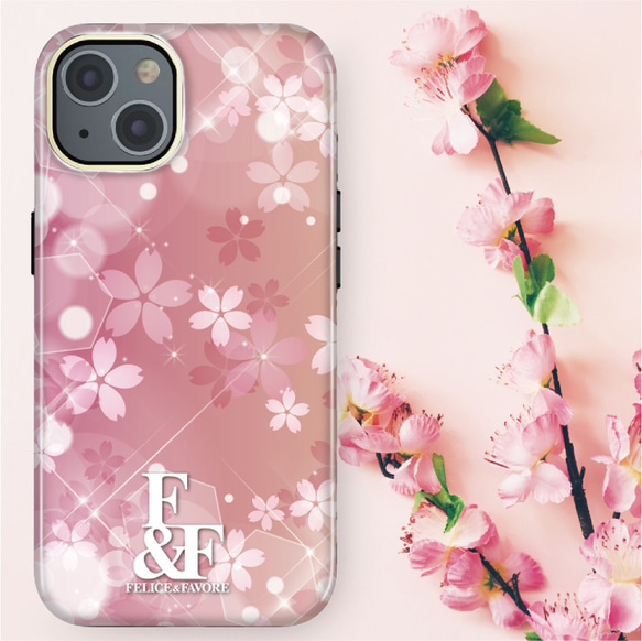 iPhoneケース ハードケース スマホケース ケース ブランド 花柄 オシャレ サクラ 桜 春 かわいい 1枚目の画像