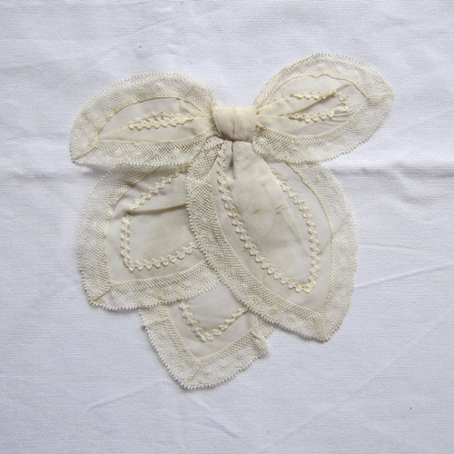 フランスアンティーク リボン パーツ レース ベビー ドール 少女