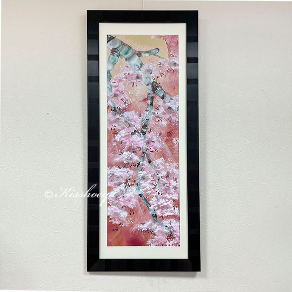 「明月爛漫桜」 きいかわ宗圓　和モダンでお洒落に飾れる手描き原画 1枚目の画像