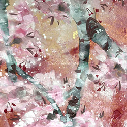 「明月爛漫桜」 きいかわ宗圓　和モダンでお洒落に飾れる手描き原画 5枚目の画像