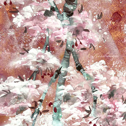 「明月爛漫桜」 きいかわ宗圓　和モダンでお洒落に飾れる手描き原画 6枚目の画像