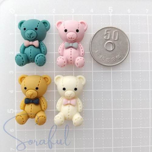 ファンシーアラモード　ソフィーショコラティエ　くまぬいぐるみ　パーティー 4個】ティディベア くま ぬいぐるみ【デコパーツ】D-0071