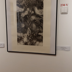 永井雅人銅版画作品 「コスモロジーNo.3」モノクローム作品　美品未使用　フランス、ルーマニア展出品作品　直筆サインあり 4枚目の画像