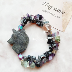 一匹の虎が宿る◇虎牙天珠】 天然石ブレスレット アメジスト