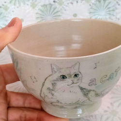 R6016  モフモフ猫ちゃんお茶碗(どんぶり) 7枚目の画像