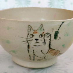 R6018  オトボケ猫ちゃん茶碗(どんぶり) 2枚目の画像