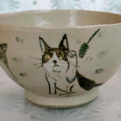 R6018  オトボケ猫ちゃん茶碗(どんぶり) 4枚目の画像