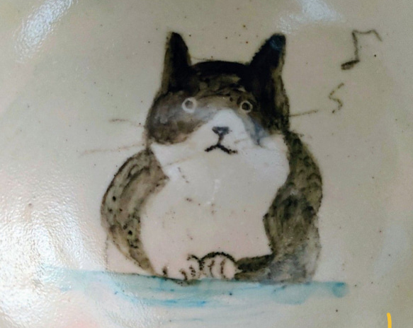 R6018  オトボケ猫ちゃん茶碗(どんぶり) 1枚目の画像