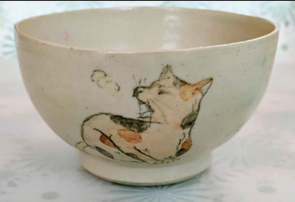 R6018  オトボケ猫ちゃん茶碗(どんぶり) 5枚目の画像