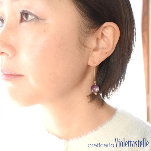 14kgf レピドライト ピアス