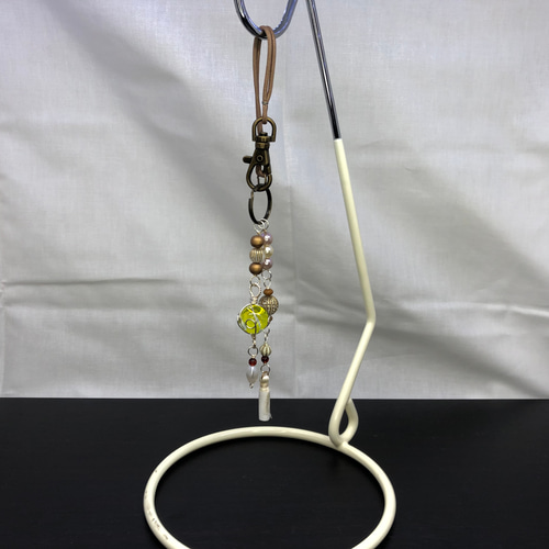 おばさん手作りのバッグチャームイエロー #ハンドメイド おばさん手作りのバッグチャームイエロー #ハンドメイド