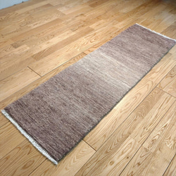 試用活動 30% OFF] 四季地毯，享受四個季節 有機手工編織地毯 可可棕色 122x38cm 第8張的照片