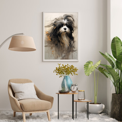 【KENSHIN (犬神) - シーズー犬 No.1】風水画 アートポスター 犬の絵 犬の絵画 7枚目の画像