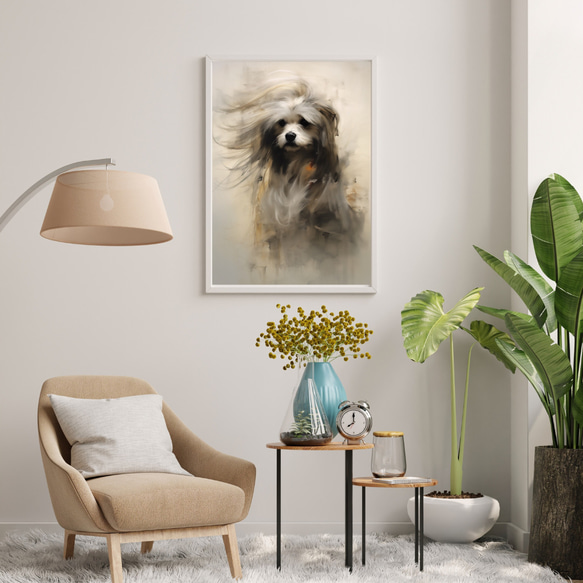 【KENSHIN (犬神) - シーズー犬 No.2】風水画 アートポスター 犬の絵 犬の絵画 7枚目の画像