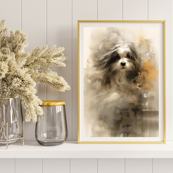 【KENSHIN (犬神) - シーズー犬 No.3】風水画 アートポスター 犬の絵 犬の絵画 8枚目の画像