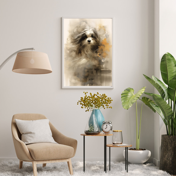 【KENSHIN (犬神) - シーズー犬 No.3】風水画 アートポスター 犬の絵 犬の絵画 7枚目の画像