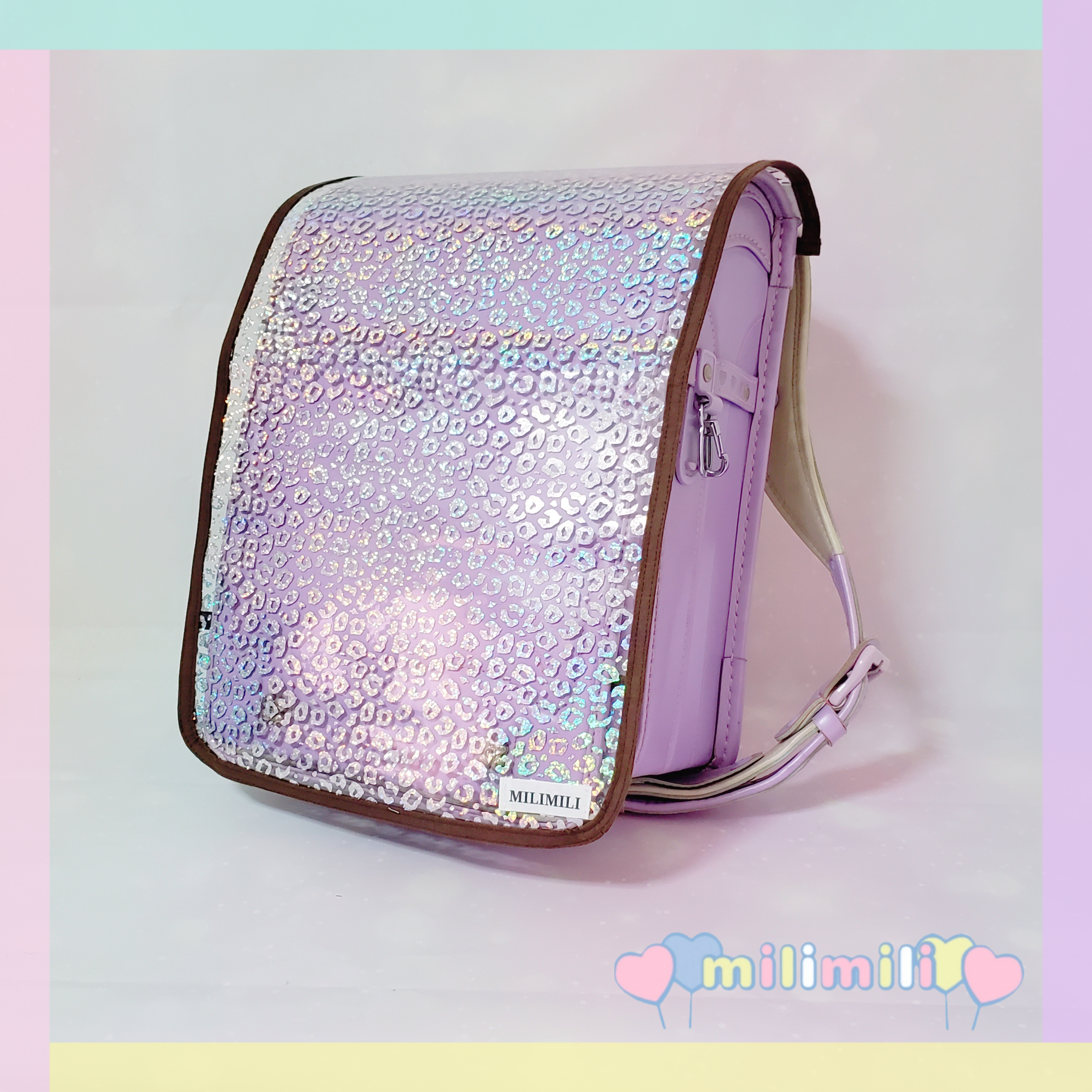 MILLY ミリー ピンク　レオパード柄　
リボン付きフリル袖ブラウス MILLY ミリー ピンク レオパード柄 ブラウス