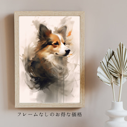 【KENSHIN (犬神) - ウェルシュコーギー犬 No.4】風水画 アートポスター 犬の絵 犬の絵画 5枚目の画像