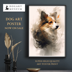 【KENSHIN (犬神) - ウェルシュコーギー犬 No.4】風水画 アートポスター 犬の絵 犬の絵画 1枚目の画像