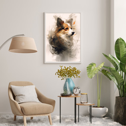 【KENSHIN (犬神) - ウェルシュコーギー犬 No.4】風水画 アートポスター 犬の絵 犬の絵画 7枚目の画像