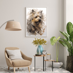 【KENSHIN (犬神) - ヨークシャーテリア犬 No.1】風水画 アートポスター 犬の絵 犬の絵画 7枚目の画像