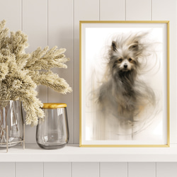 【KENSHIN (犬神) - ヨークシャーテリア犬 No.2】風水画 アートポスター 犬の絵 犬の絵画 8枚目の画像
