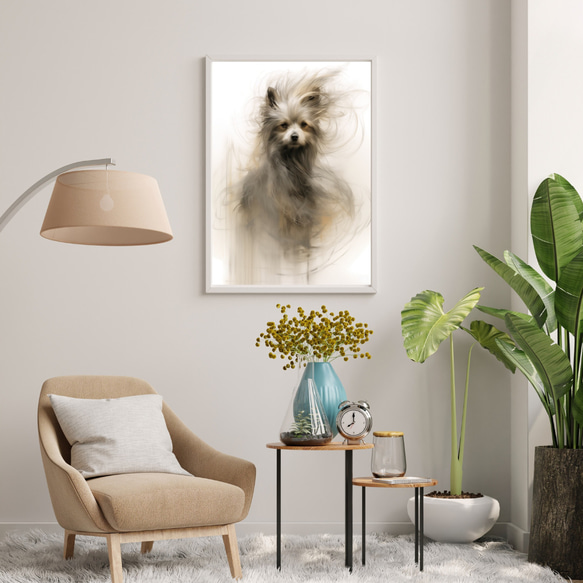【KENSHIN (犬神) - ヨークシャーテリア犬 No.2】風水画 アートポスター 犬の絵 犬の絵画 7枚目の画像