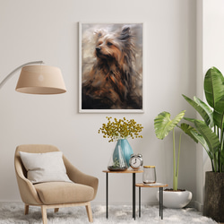 【KENSHIN (犬神) - ヨークシャーテリア犬 No.3】風水画 アートポスター 犬の絵 犬の絵画 7枚目の画像