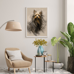 【KENSHIN (犬神) - ヨークシャーテリア犬 No.4】風水画 アートポスター 犬の絵 犬の絵画 7枚目の画像