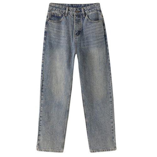 コットン混紡ジーパン デニムパンツ 水洗い処理した柔らかいジーパン S  