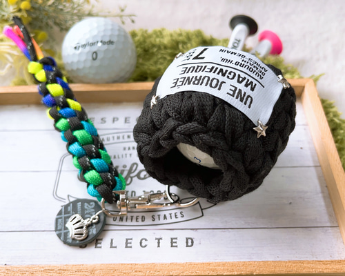 パラコード✶ゴルフティーホルダー&ボール入れセット✶1個収納タイプ