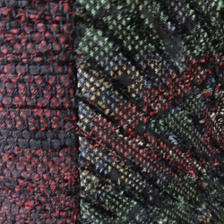 裂き織りとスラッシュキルトのミニショルダーバッグ・泥大島紬 3枚目の画像
