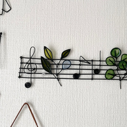 ディップの草花と音符の楽譜　ワイヤークラフト 7枚目の画像