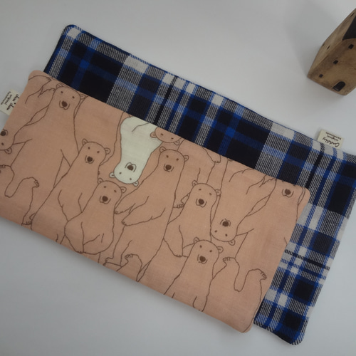 大きめ*パンダ*やわらかガーゼハンカチ4枚セット*ハンドメイド