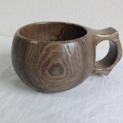 　神代タモの一木彫りコーヒーカップ　 8枚目の画像