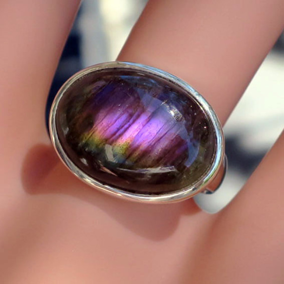 ピンクラブラドライトSV925リング pink labradorite ring 1枚目の画像