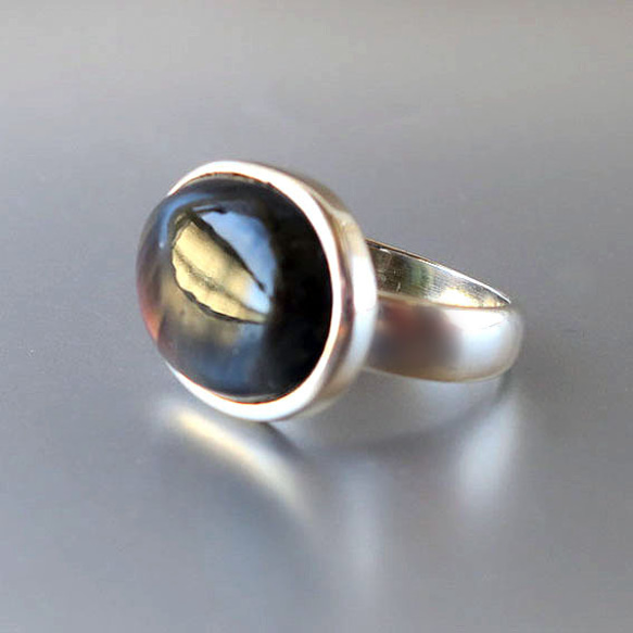 ピンクラブラドライトSV925リング pink labradorite ring 5枚目の画像