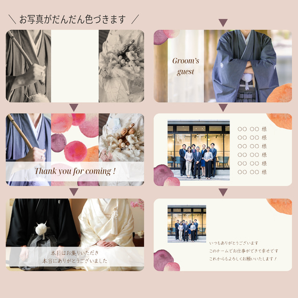 エンドロールムービー テンプレート 自作 「message」 / ウエディングムービー 結婚式 パワーポイント パワポ 2枚目の画像