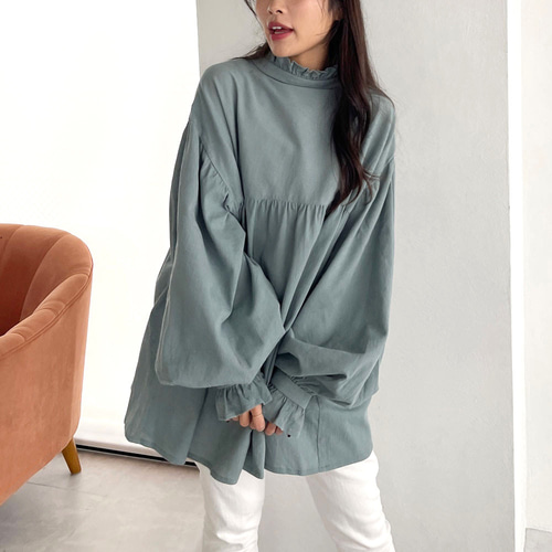 フリルネックリボンブラウス(blue) ブラウス MELUMO 通販 17323663