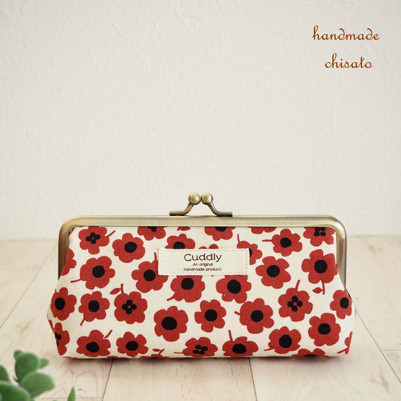 I様オーダー分＊内ポケットも可愛い がま口ポーチ * 北欧調 花柄 