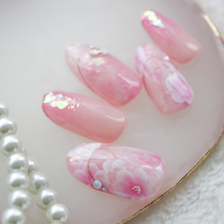 ネイルチップ☆BLANCHE☆夏涼しげネイル ネイルチップ（つけ爪