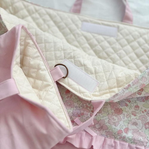 MAI　リバティ　ヌビ　ベッツィ　フラワーピンクラベンダー　レッスンバッグ MAI様専用 リバティ ヌビ ベッツィ フラワーピンクラベンダー