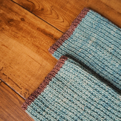草木染め糸で編む靴下　藍の生葉染め 4枚目の画像