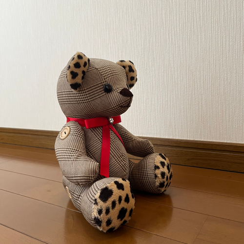 茶系チェック柄のテディベア ぬいぐるみ Jon&Mi-ko 通販 茶系チェック柄のテディベア ぬいぐるみ Jon&Mi-ko 通販