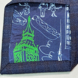 【受注製作】ネイビー　エンジ　チェック　ビックベン　プレゼント　ギフト　【別途】名入れ　イニシャル　刺繍　 5枚目の画像