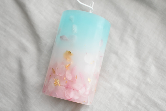ボタニカルキャンドル　青空と桜 2枚目の画像