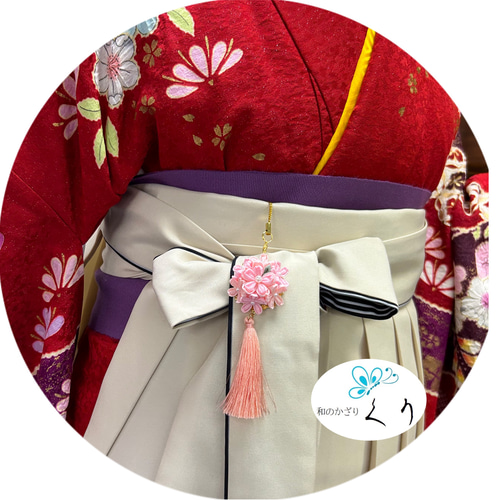 つまみ細工 根付け帯飾り 桜 バッグチャーム kuri.t 通販 つまみ細工 根付け帯飾り 桜 バッグチャーム kuri.t 通販