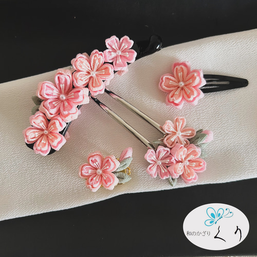 つまみ細工 根付け帯飾り 桜 バッグチャーム kuri.t 通販